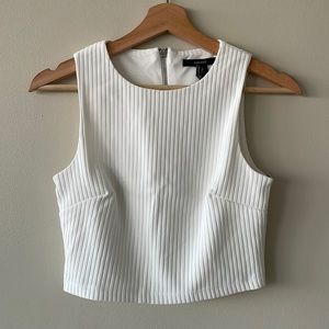 Forever21 White Textured Top